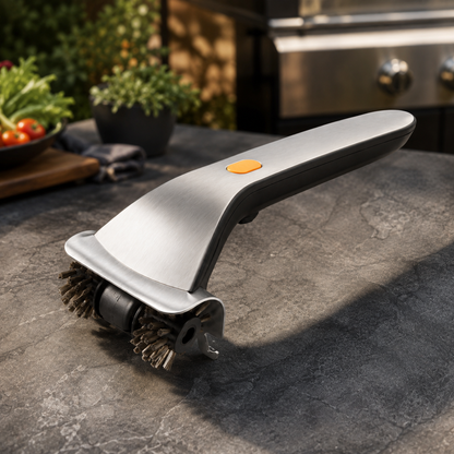 Electric Grill Cleaning Brush with Steam and Rotating Heads