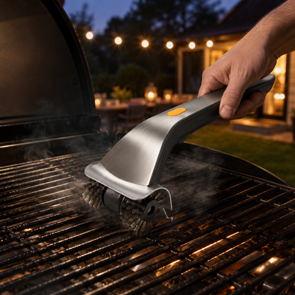 Electric Grill Cleaning Brush with Steam and Rotating Heads