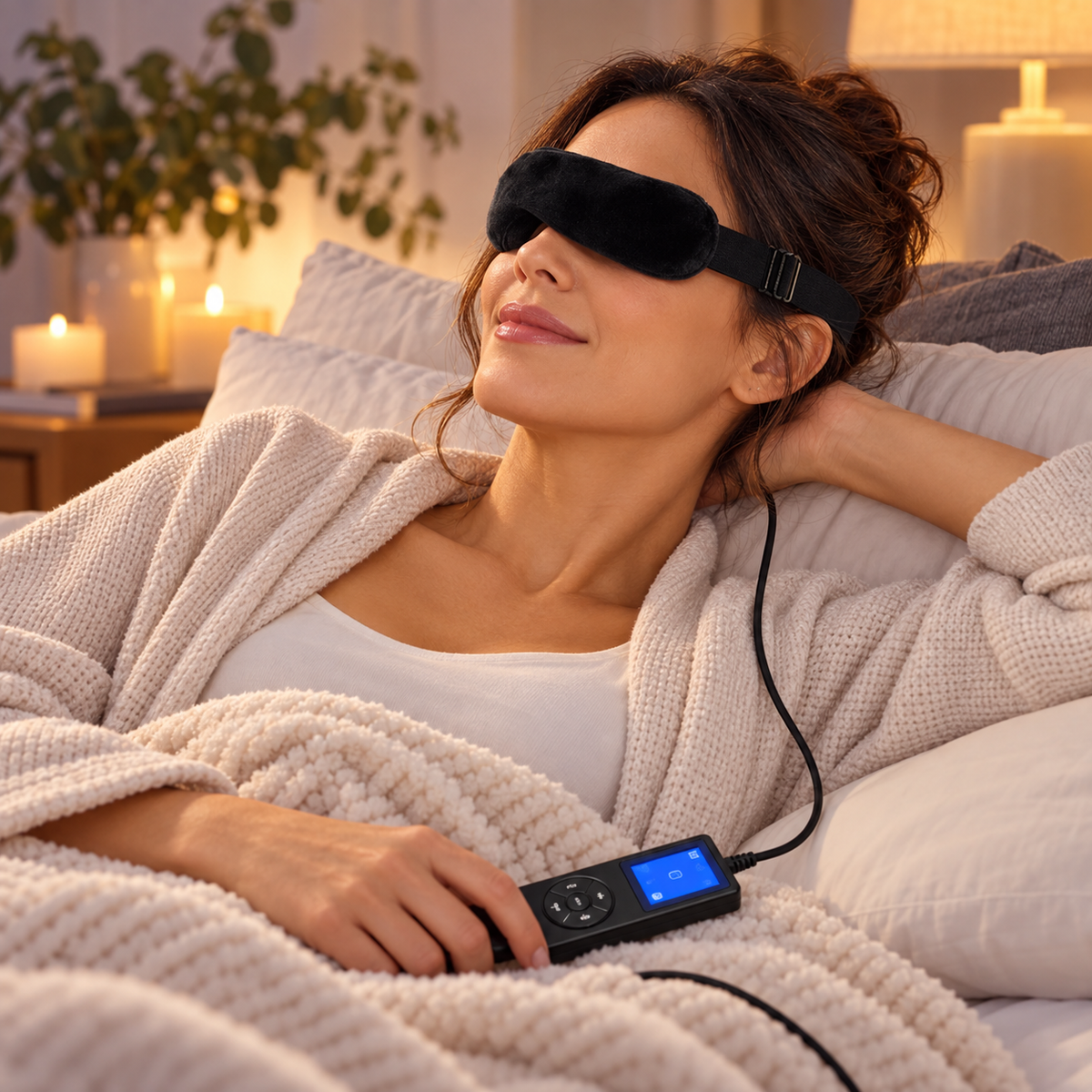 Electric Heating Eye Mask with Dry Infrared Technology and 10 Heat Settings