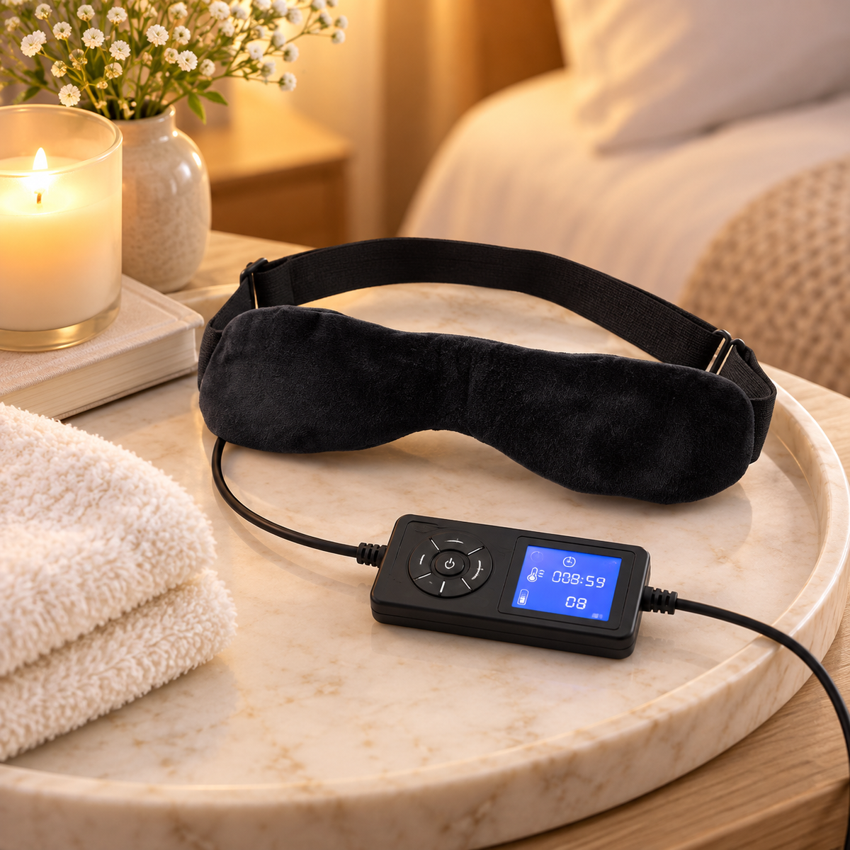 Electric Heating Eye Mask with Dry Infrared Technology and 10 Heat Settings