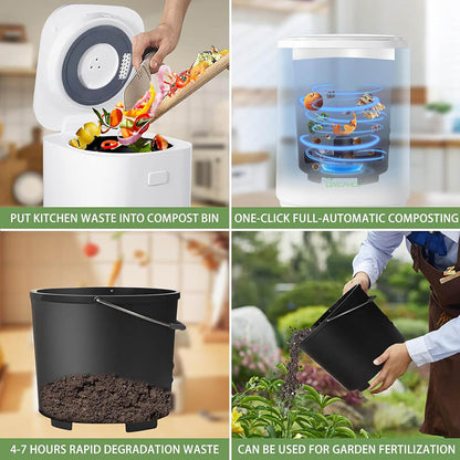 Electric Kitchen Compost Bin Food Waste Recycling Machine
