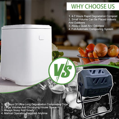 Electric Kitchen Compost Bin Food Waste Recycling Machine