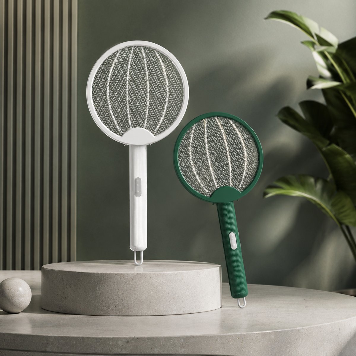 Electric Mosquito Racket with Foldable Handle, Mesh Zapper and USB Rechargeable Design