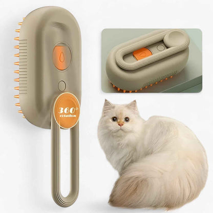 Electric Pet Steam Brush Grooming Massage Comb Hair Removal Brush