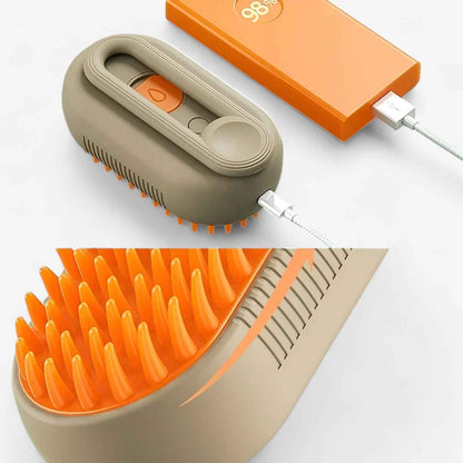 Electric Pet Steam Brush Grooming Massage Comb Hair Removal Brush