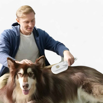Electric Pet Steam Brush Grooming Massage Comb Hair Removal Brush