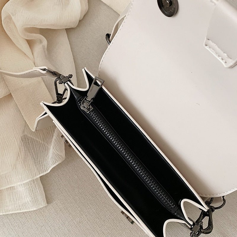 Elegant Crossbody Shoulder Bag Triple Compartment Purse