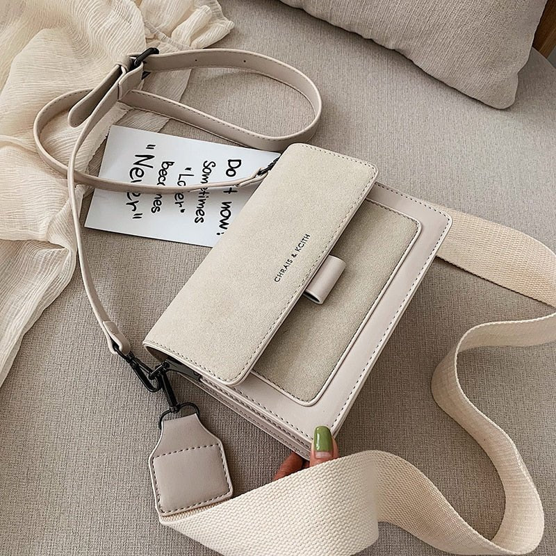 Elegant Crossbody Shoulder Bag Triple Compartment Purse