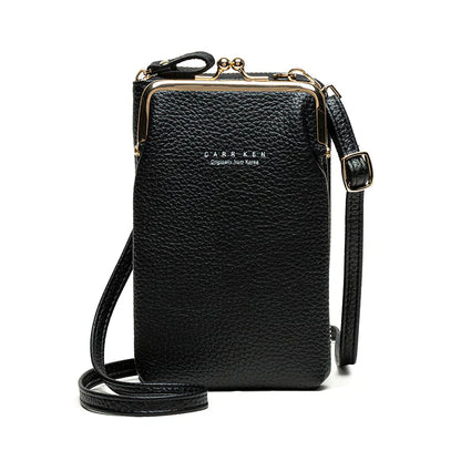 Elegant Crossbody Shoulder Bag Women Crystal Zip Handbag