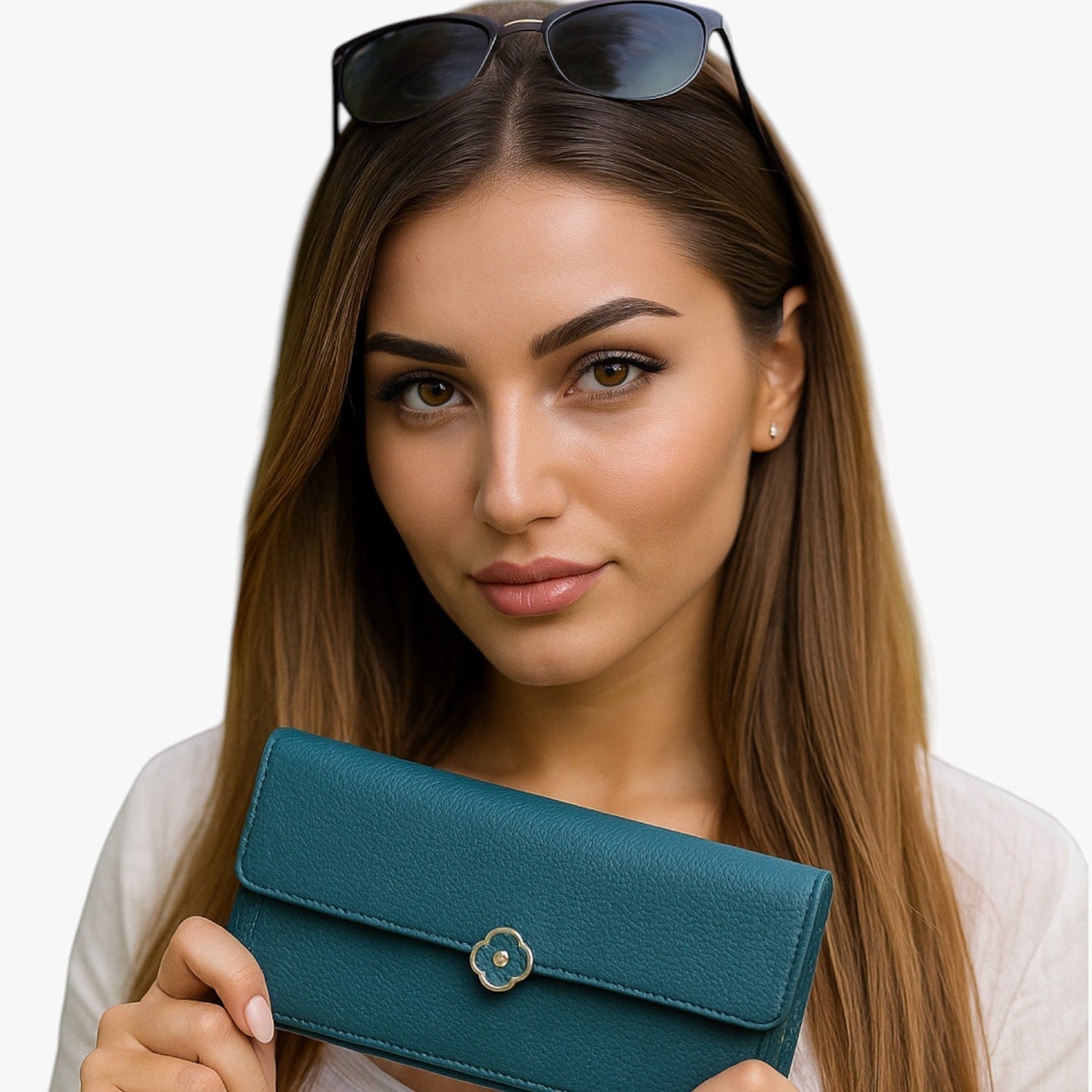 Elegant Leather Shoulder Handbag Womens Organizer Tote Bag