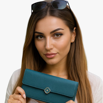 Elegant Leather Shoulder Handbag Womens Organizer Tote Bag