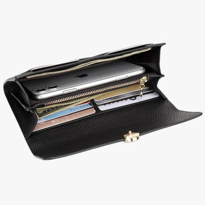 Elegant Leather Shoulder Handbag Womens Organizer Tote Bag