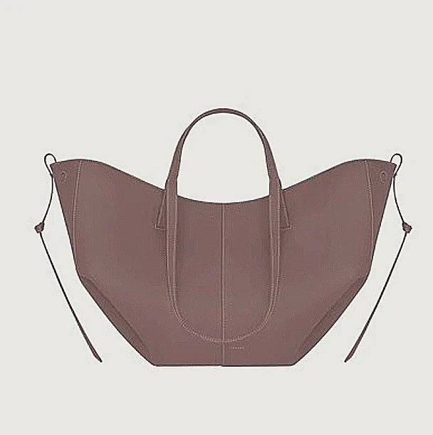 Elegant Leather Tote Bag Large Capacity Everyday Handbag