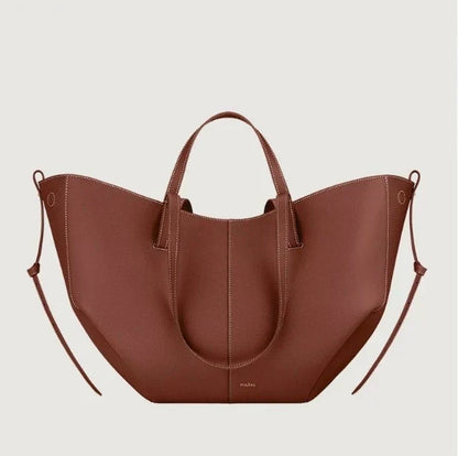Elegant Leather Tote Bag Large Capacity Everyday Handbag