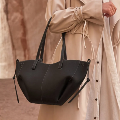 Elegant Leather Tote Bag Large Capacity Everyday Handbag