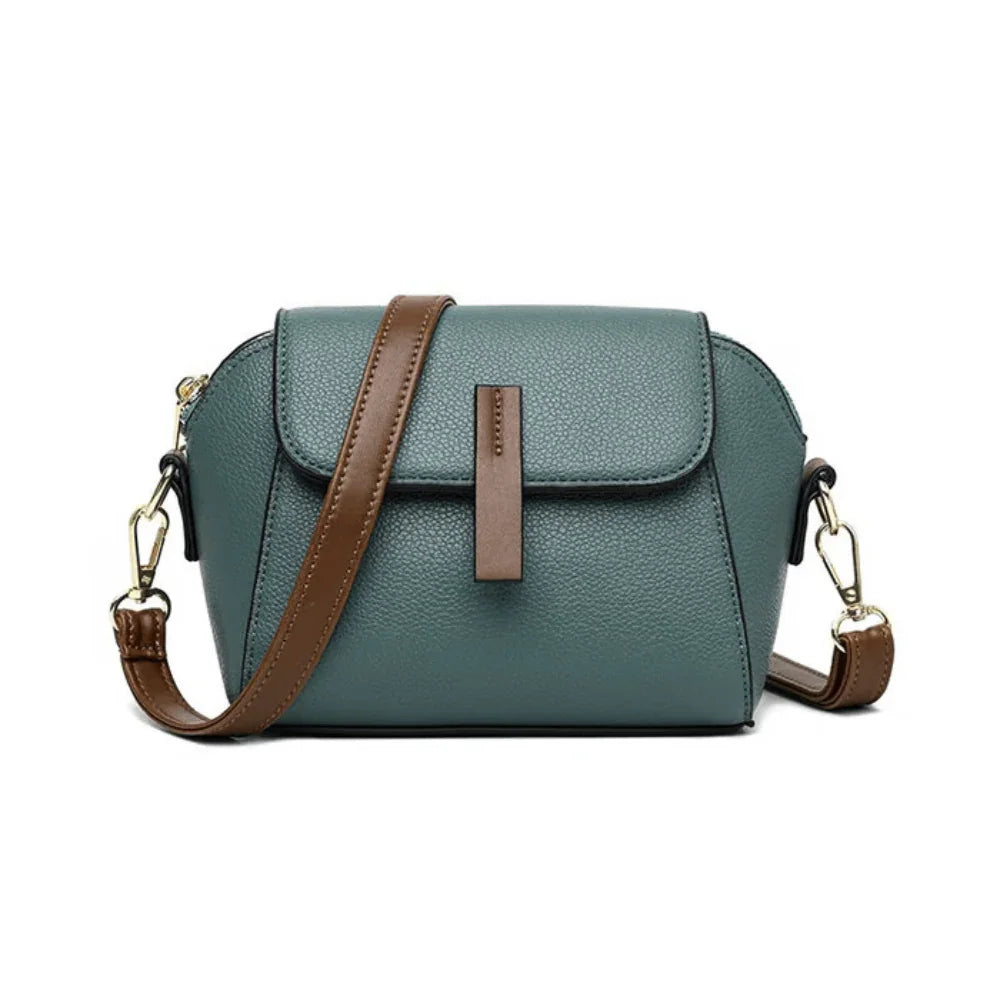 Elegant PU Leather Crossbody Bag for Women Compact Everyday Use