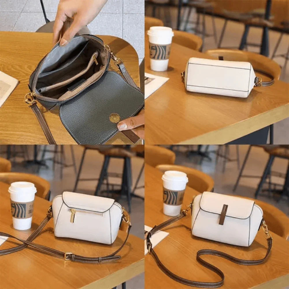 Elegant PU Leather Crossbody Bag for Women Compact Everyday Use