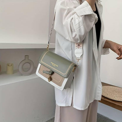 Elegant Womens Crossbody Handbag Buckle Closure Shoulder Purse