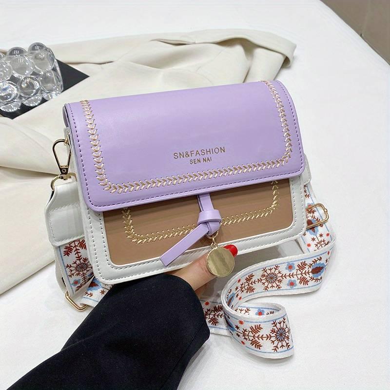 Elegant Womens Crossbody Handbag Buckle Closure Shoulder Purse