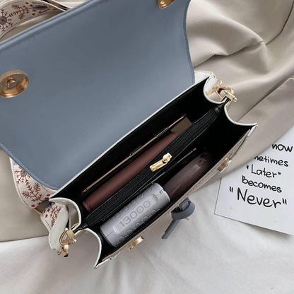 Elegant Womens Crossbody Handbag Buckle Closure Shoulder Purse