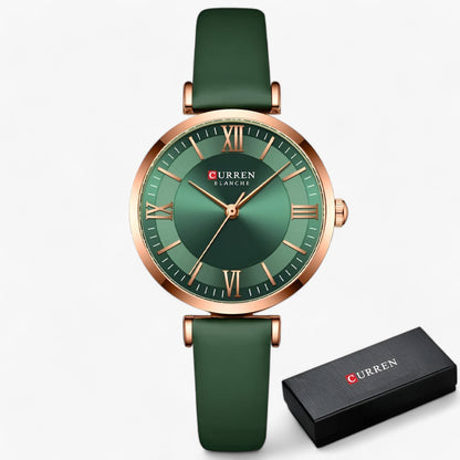 Elegant Womens Quartz Watch Leather Strap Wristwatch