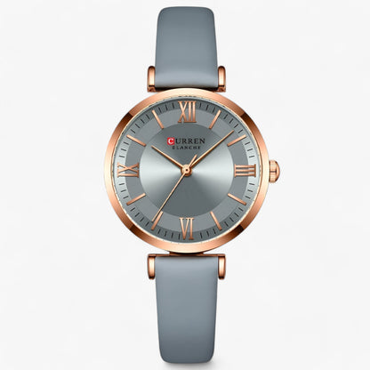 Elegant Womens Quartz Watch Leather Strap Wristwatch