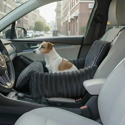 Elevated Dog Car Seat Booster for Small Pets Comfortable Travel Support