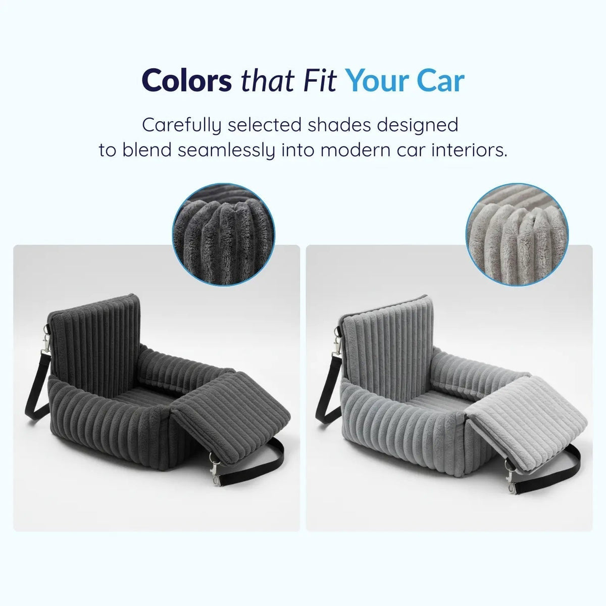 Elevated Dog Car Seat Booster for Small Pets Comfortable Travel Support