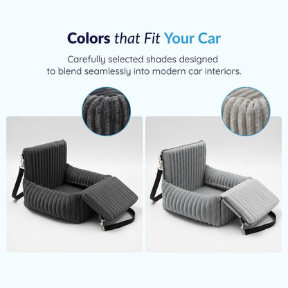 Elevated Dog Car Seat Booster for Small Pets Comfortable Travel Support