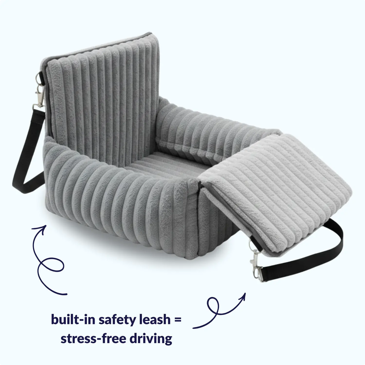 Elevated Dog Car Seat Booster for Small Pets Comfortable Travel Support