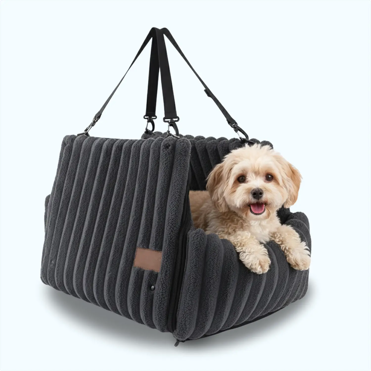 Elevated Dog Car Seat Booster for Small Pets Comfortable Travel Support
