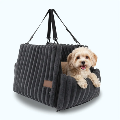 Elevated Dog Car Seat Booster for Small Pets Comfortable Travel Support
