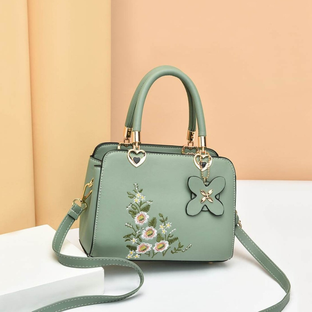 Embroidered Crossbody Bag Elegant Shoulder Handbag for Everyday Style