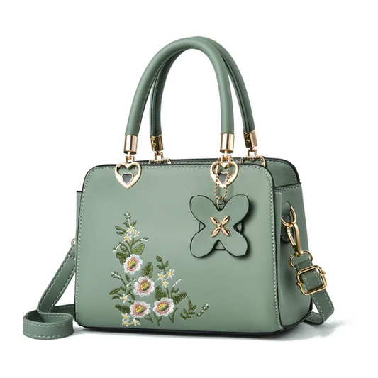 Embroidered Crossbody Bag Elegant Shoulder Handbag for Everyday Style