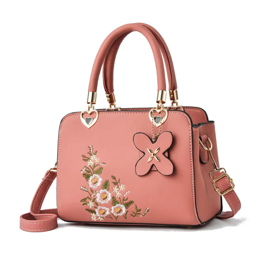 Embroidered Crossbody Bag Elegant Shoulder Handbag for Everyday Style