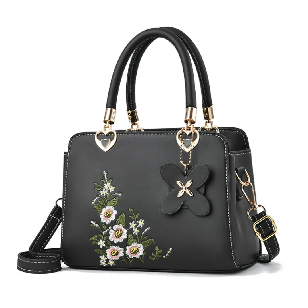 Embroidered Crossbody Bag Elegant Shoulder Handbag for Everyday Style
