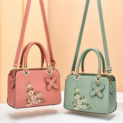 Embroidered Crossbody Bag Elegant Shoulder Handbag for Everyday Style