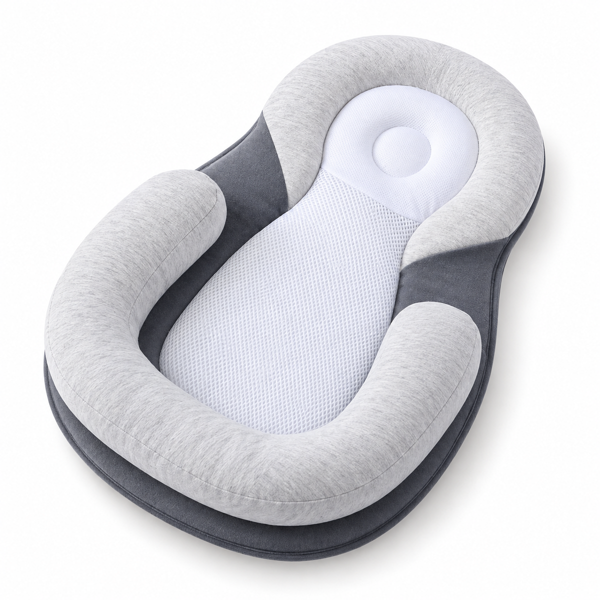 Ergonomische babyligstoel voor rust onder toezicht en ondersteuning bij buiktijd