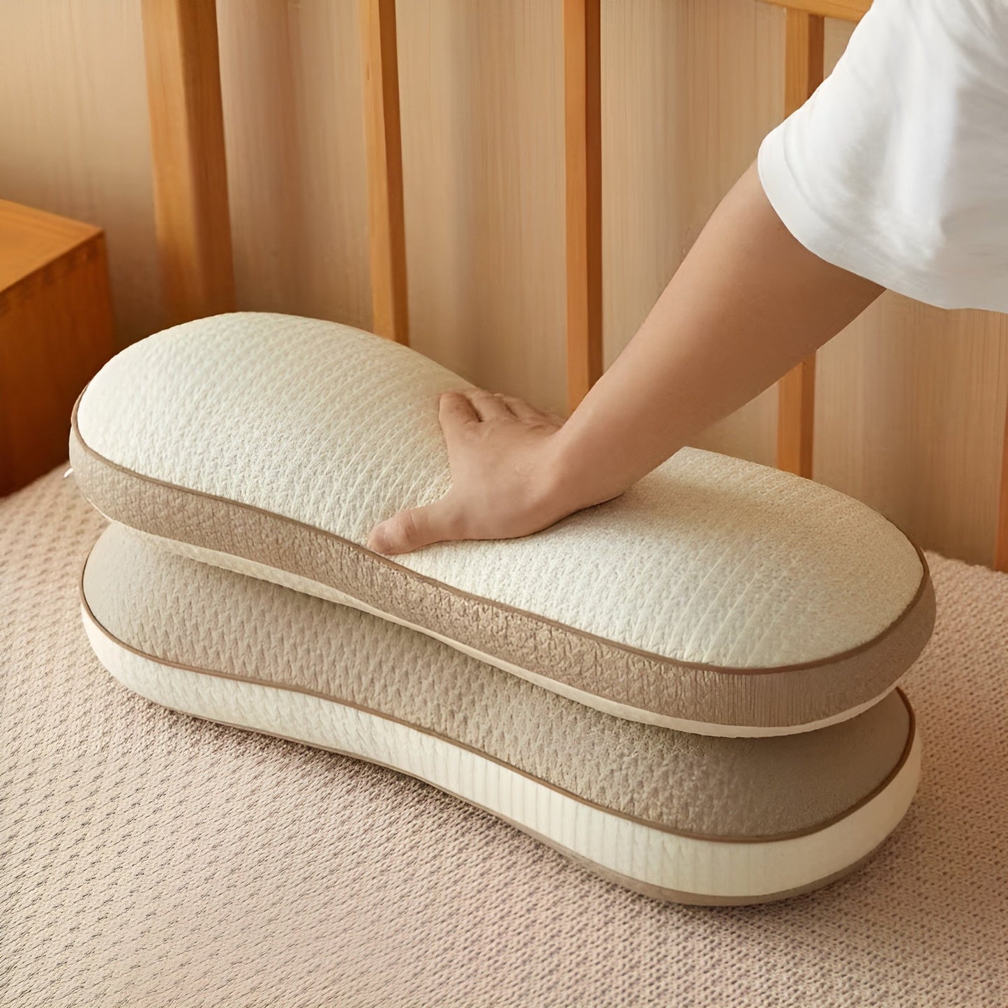 Ergonomic Buckwheat Pillow Neck Support Sleep Cushion