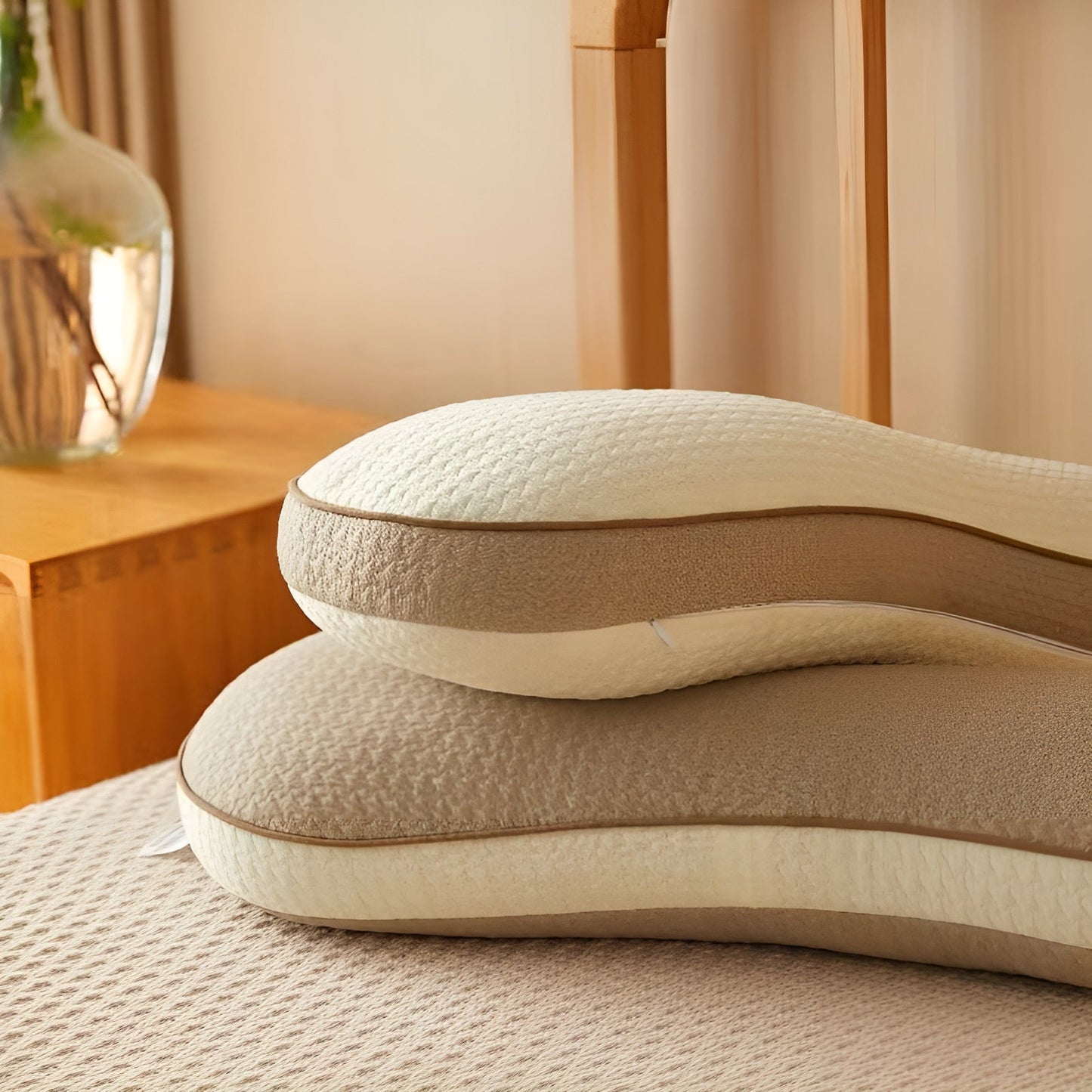 Ergonomic Buckwheat Pillow Neck Support Sleep Cushion