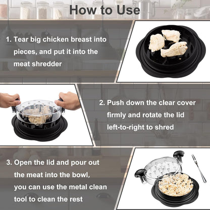 Ergonomic Chicken Shredder Tool for Fast Meat Shredding and Meal Prep