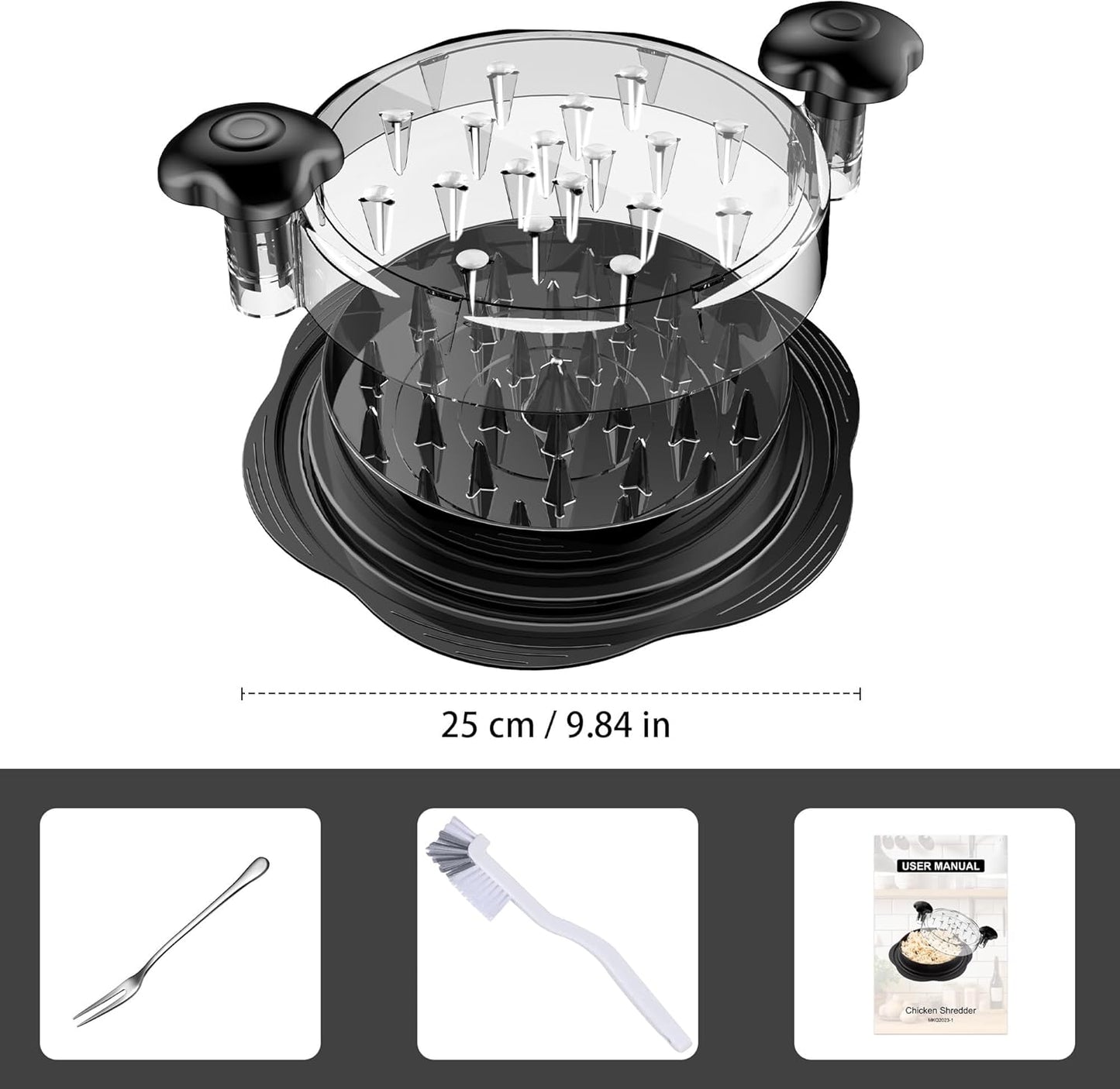 Ergonomic Chicken Shredder Tool for Fast Meat Shredding and Meal Prep