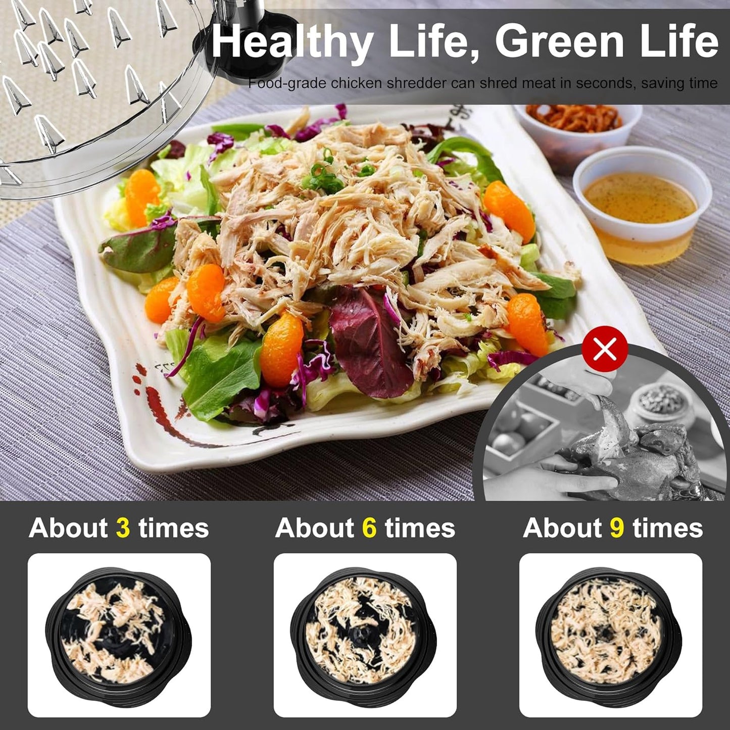 Ergonomic Chicken Shredder Tool for Fast Meat Shredding and Meal Prep
