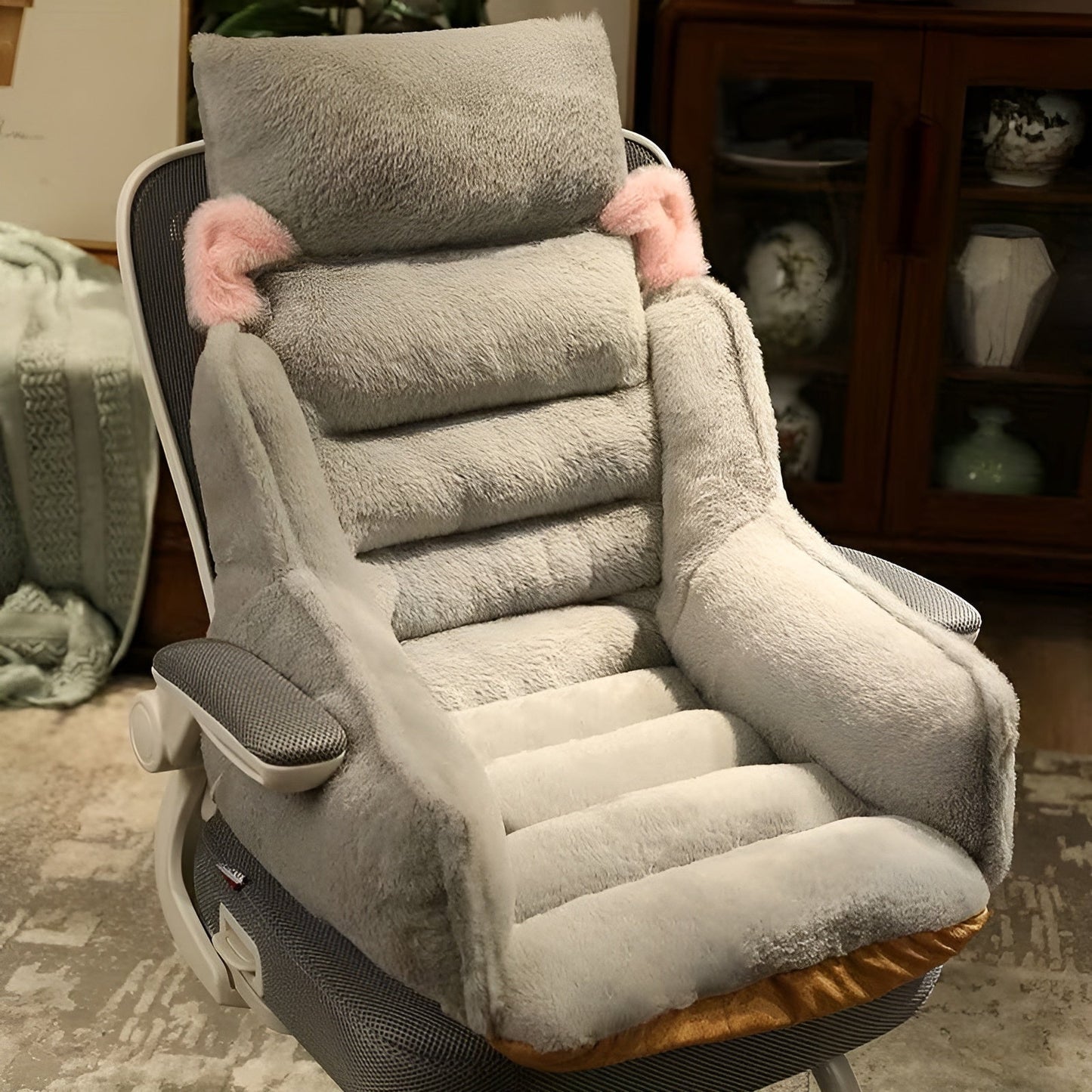 Ergonomic Lumbar Support Cushion Back Hip Relief Pillow