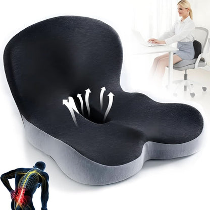 Ergonomic Memory Foam Seat Cushion Office Chair Car Support Cushion