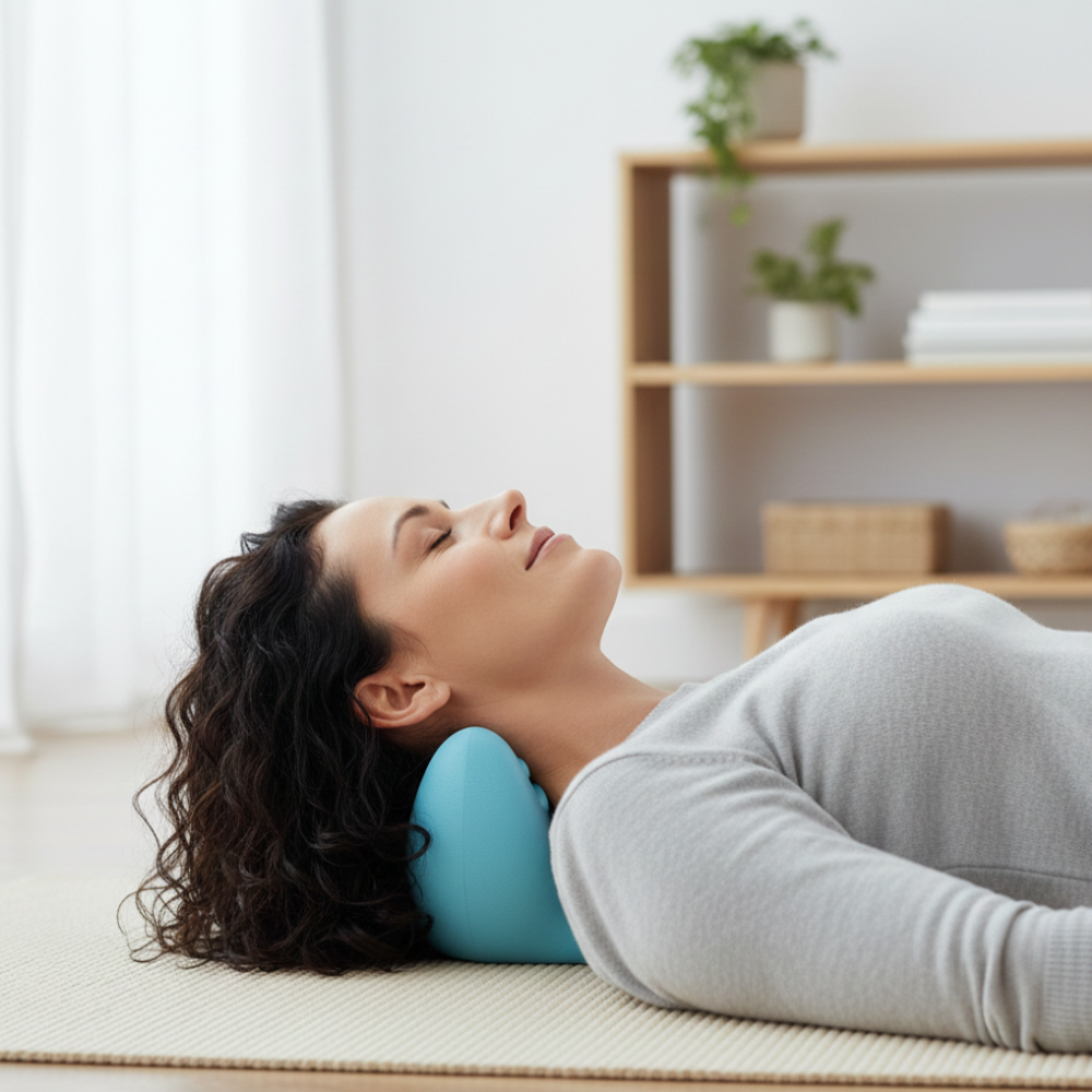 Ergonomic Neck Support Pillow for Relaxation and Stretching