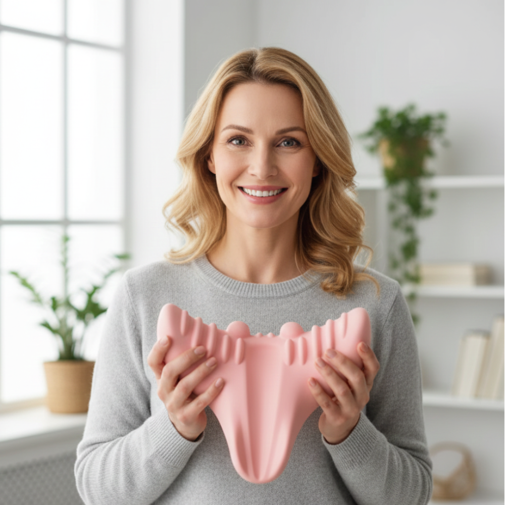 Ergonomic Neck Support Pillow for Relaxation and Stretching