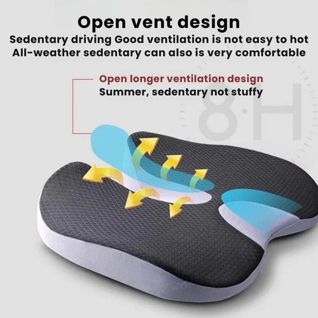 Ergonomic Seat Cushion Memory Foam Chair Pad Pressure Relief