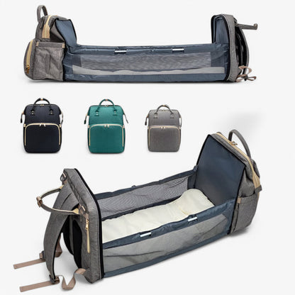 Expandable Baby Diaper Bag Travel Cot Backpack