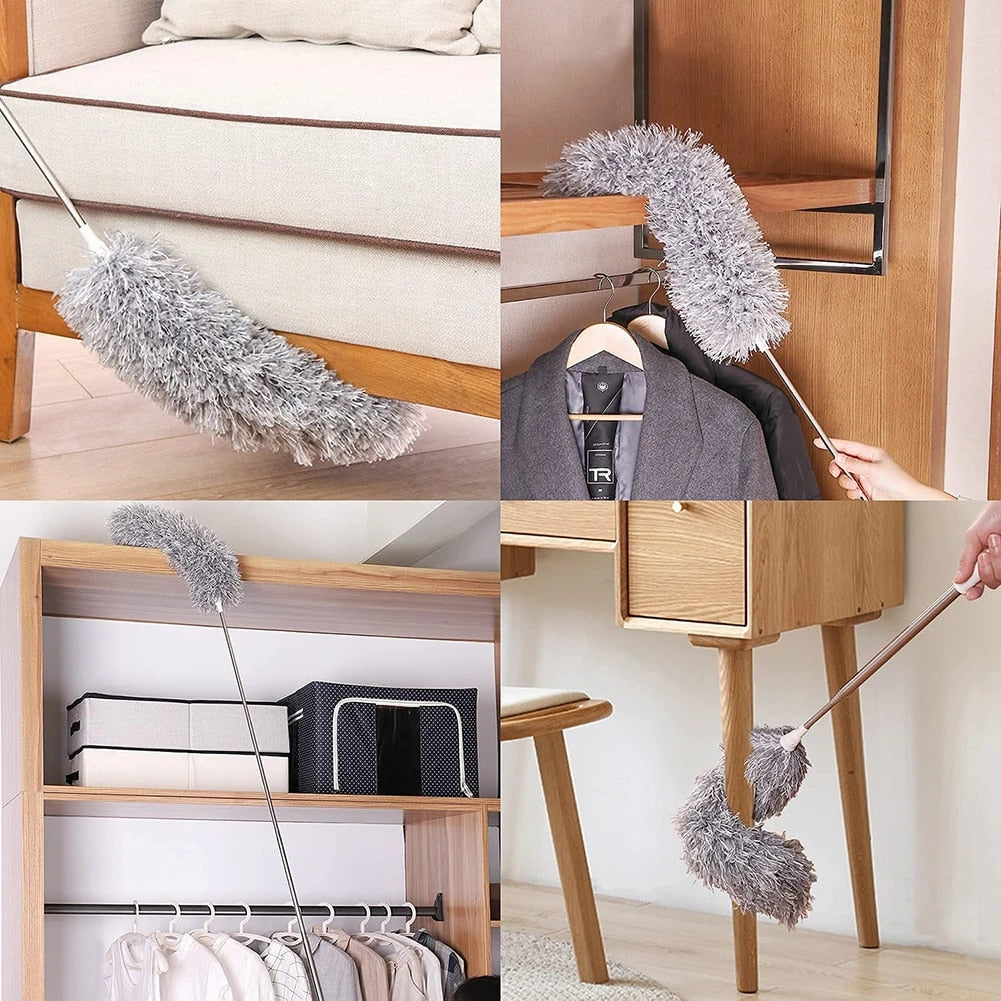 Extendable Microfiber Duster Flexible Cleaning Brush